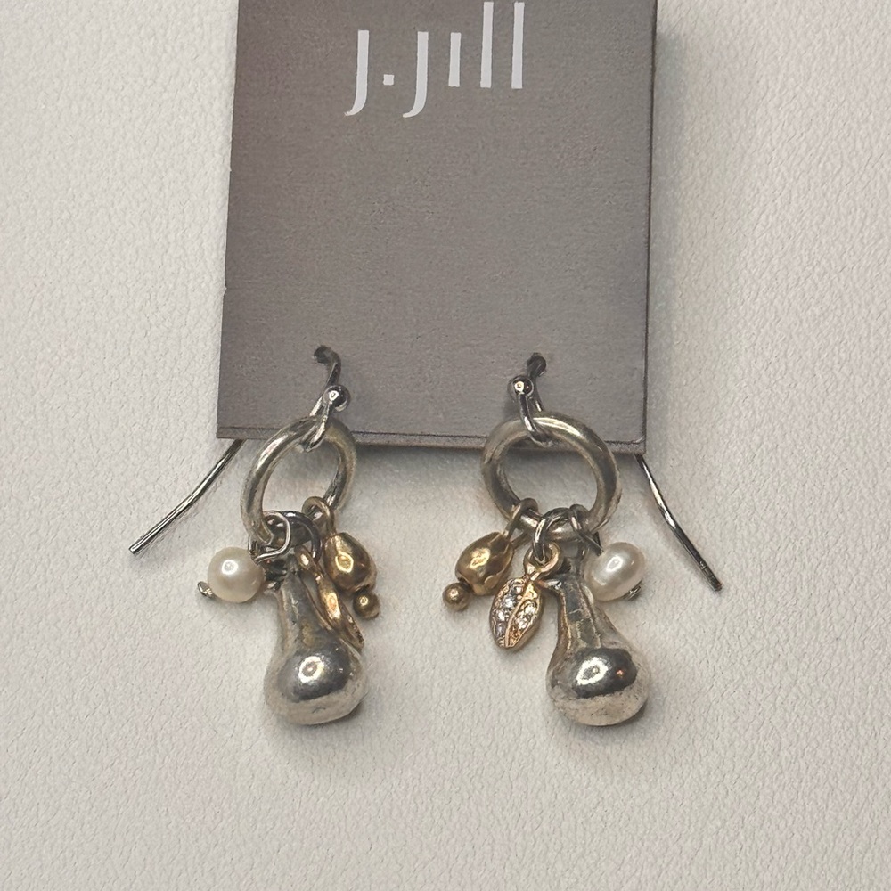 J. Jill Silver and Gold Teardrop Earrings